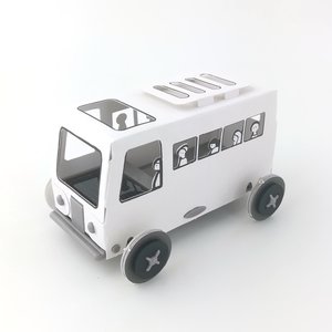 Litogami zonne-energie bouwpakketten Litogami Autogami bus wit
