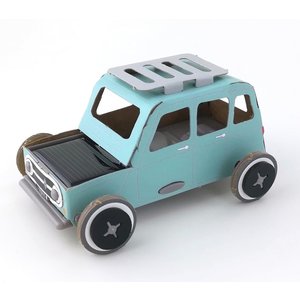 Litogami zonne-energie bouwpakketten Litogami Autogami Renault 4L blauw Litogami zonne-energie bouwpakketten Litogami Autogami Renault 4L blauw