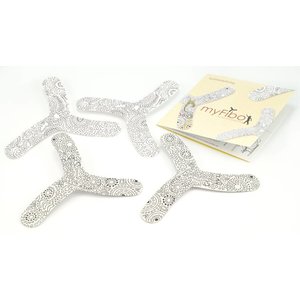 TicToys ecologisch beweegspeelgoed Boemerang voor binnen MyFibo 4 stuks