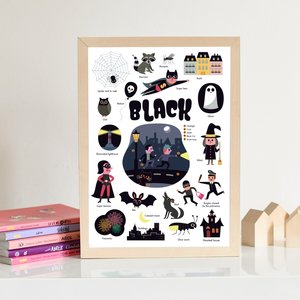 Stickerposter mini zwart - Booo