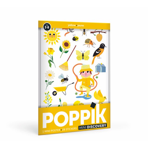 Poppik Poppik stickerposter mini geel - Thema tuin