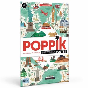Discovery Stickerposter Wereldtoer