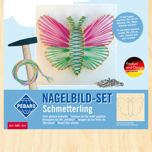 Pebaro Spijkerkunst vlinder knutselset Pebaro Spijkerkunst vlinder knutselset