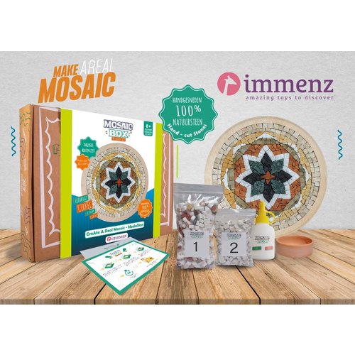 Neptune Mosaic Mosaicbox mozaiek Mandala 7 met lijst 20 cm