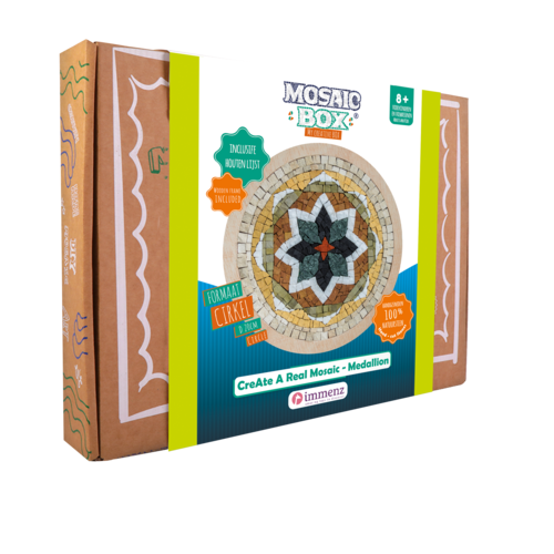 Neptune Mosaic Mosaicbox mozaiek Mandala 7 met lijst 20 cm