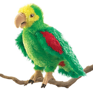 Folkmanis handpoppen en poppenkastpoppen Handpop Amazone papegaai