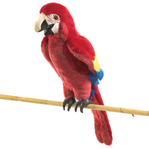Folkmanis handpoppen en poppenkastpoppen Handpop rode ara papegaai