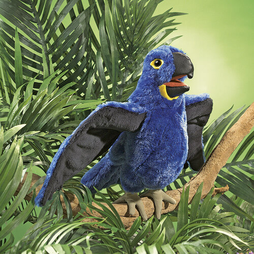 Folkmanis handpoppen en poppenkastpoppen Folkmanis - handpop blauwe ara papegaai
