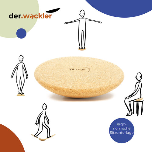 TicToys ecologisch beweegspeelgoed Der Wackler, natuurlijke balanceer steen