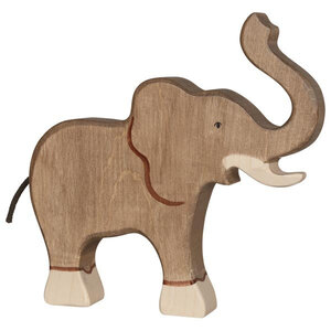 Holztiger Holztiger olifant slurf omhoog 18 cm Holztiger Holztiger olifant slurf omhoog 18 cm