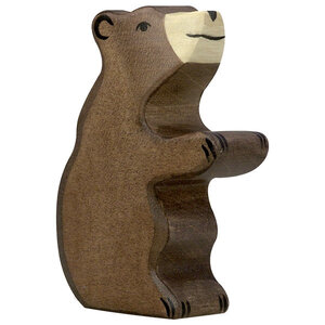 Holztiger Holztiger bruine beer klein zittend 7 cm