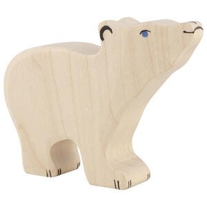 Holztiger Holztiger ijsbeer klein kop omhoog 10 cm Holztiger Holztiger ijsbeer klein kop omhoog 10 cm