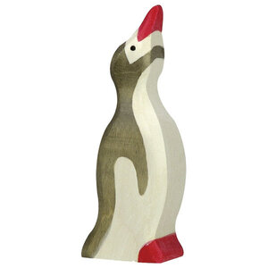 Holztiger Holztiger pinguin klein kop omhoog 3 cm