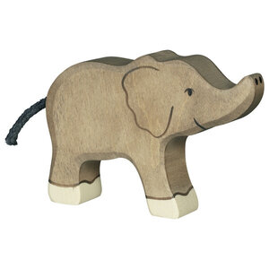 Holztiger Holztiger baby olifant slurf omhoog 12 cm Holztiger Holztiger baby olifant slurf omhoog 12 cm