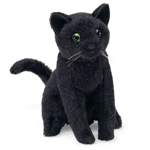 Folkmanis handpoppen en poppenkastpoppen Vingerpop Zwarte kat Folkmanis handpoppen en poppenkastpoppen Vingerpop Zwarte kat