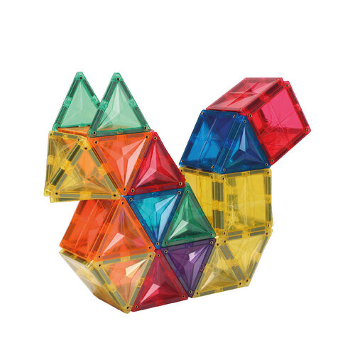 Cleverclixx Magnetische tegels Clever clixx 60 stuks kleurrijke magnetische tegels in