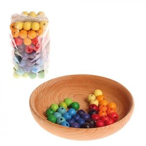 Grimm's Grimms Houten regenboogkralen 12mm