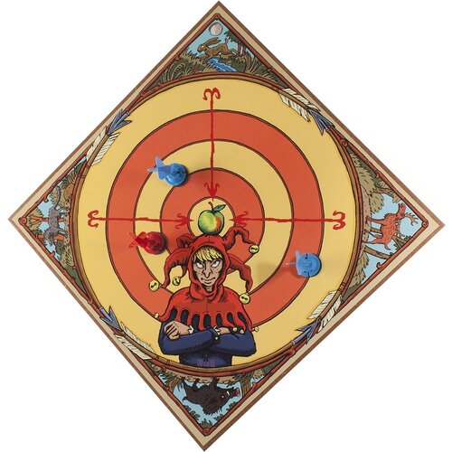 VAH - Spielzeugmanufaktur - Historisch kinderspeelgoed Kruisboog complete set Wilhelm Tell inclusief 3 pijlen en een houten doel/target