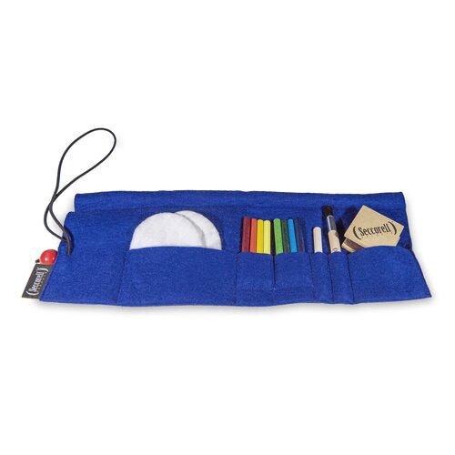 Seccorell tekenmateriaal Seccorell blauw vilten etui met basisset