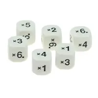 Dobbelstenen x 1 tot en met x 6