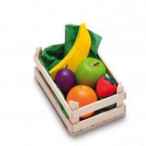 Erzi Houten speelvoedsel fruit in kistje
