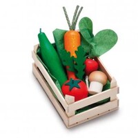 Klein kistje met groenten