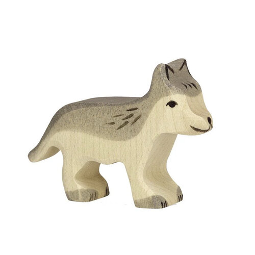 Holztiger Holztiger houten Wolf, klein 6,5 cm