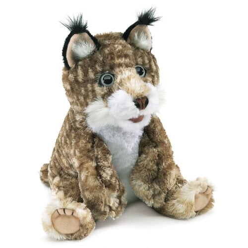 Folkmanis handpoppen en poppenkastpoppen Folkmanis handpop rode lynx bobcat met beweegbare poten Folkmanis handpoppen en poppenkastpoppen Folkmanis handpop rode lynx bobcat met beweegbare poten