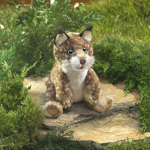 Folkmanis handpoppen en poppenkastpoppen Folkmanis handpop rode lynx bobcat met beweegbare poten Folkmanis handpoppen en poppenkastpoppen Folkmanis handpop rode lynx bobcat met beweegbare poten