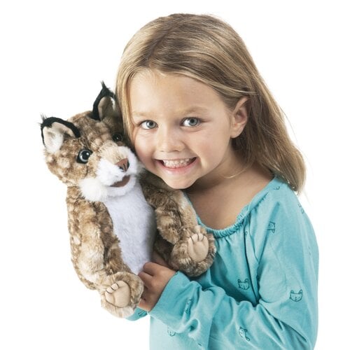 Folkmanis handpoppen en poppenkastpoppen Folkmanis handpop rode lynx bobcat met beweegbare poten Folkmanis handpoppen en poppenkastpoppen Folkmanis handpop rode lynx bobcat met beweegbare poten
