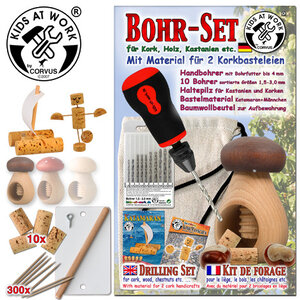 Kids at Work Borenset voor kastanjes, kurk en zacht hout Kids at Work Borenset voor kastanjes, kurk en zacht hout