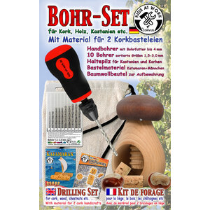 Kids at Work Borenset voor kastanjes, kurk en zacht hout Kids at Work Borenset voor kastanjes, kurk en zacht hout
