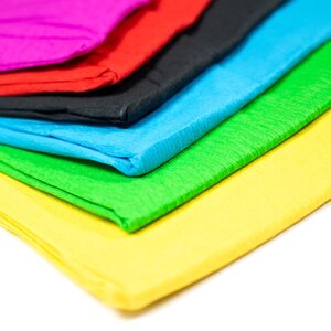 Crêpepapier in 6 kleuren