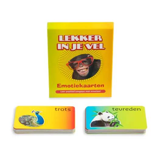 Briljant Uitgeverij - voorheen Dubbelzes  Lekker in je vel  spel - emotiekaarten in hardcover doosje