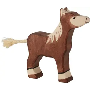 Holztiger Veulen, staand, donkerbruin 11,5 cm