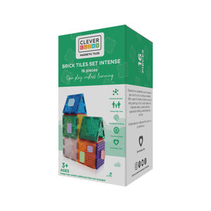 Cleverclixx Magnetische tegels Magneettegels voor bouwstenen 16-delig Cleverclixx Magnetische tegels Magneettegels voor bouwstenen 16-delig