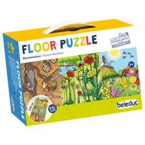 Beleduc Houten vloerpuzzel XXL - bloemenweide