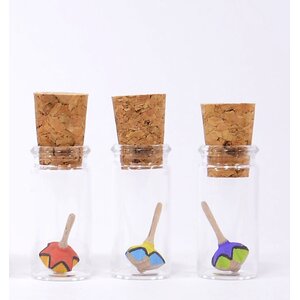 Mader houten tollen Mini stertol in glas