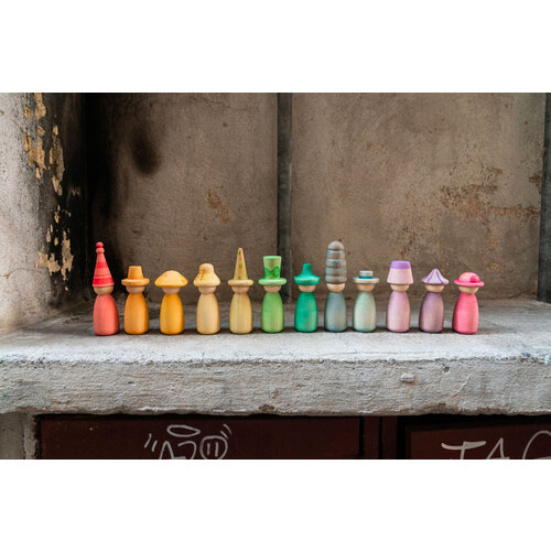 Grapat Grapat Fancy Nins - 12 poppetjes met hoedjes