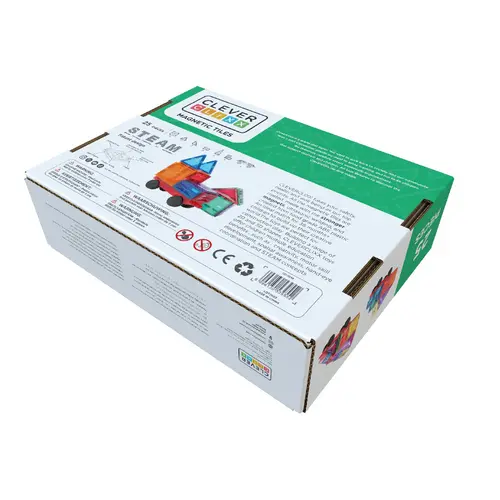 Cleverclixx Magnetische tegels Cleverclixx auto set regenboog
