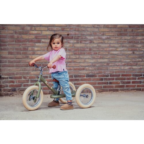 Trybike Trybike steel loopfiets 2 in 1 concept - vintage mat grijs