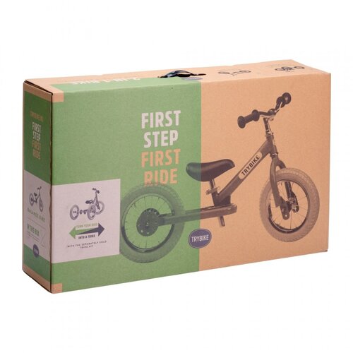 Trybike Trybike steel loopfiets 2 in 1 concept - vintage mat zwart