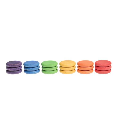 Grapat Houten munten regenboog Grapat Houten munten regenboog