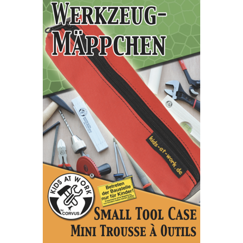 Kids at work kindergereedschap van Corvus Toys Kids at Work schooletui of gereedschapsetui met rits