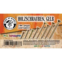 Schroeven koperkleur - 144 st.