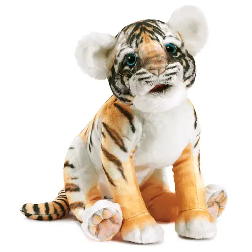 Folkmanis handpoppen en poppenkastpoppen Folkmanis handpop baby tijger