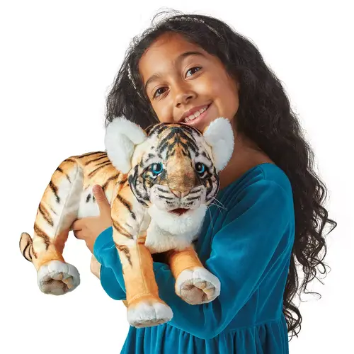 Folkmanis handpoppen en poppenkastpoppen Folkmanis handpop baby tijger