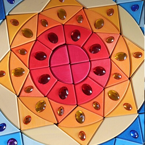 Grimm's Grimms sparkling mandala sun met glitterstenen