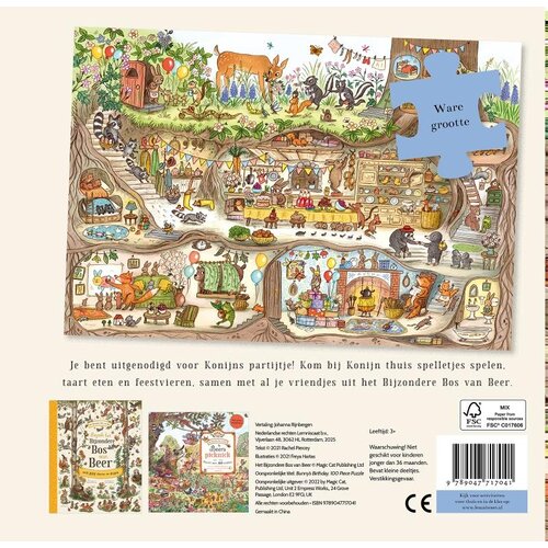 Lemniscaat Lemniscaat Konijns partijtje, puzzel 100 stukjes, vanaf 6 jaar