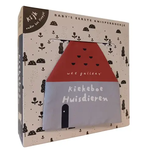 Wee Gallery Kiekeboe Huisdieren, baby's eerste knisperboekje